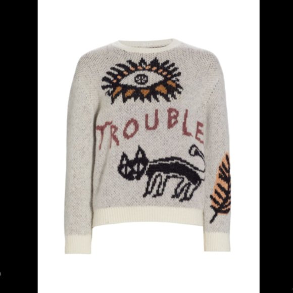 MOTHER The Jumper Alpaca & Wool Blend Sweater (Trouble) - Picture 3 of 9